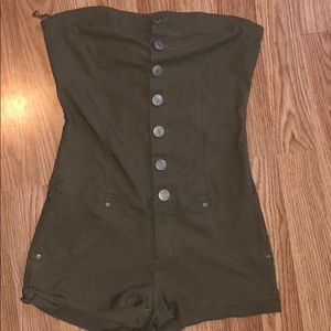 Olive Green Tube top romper